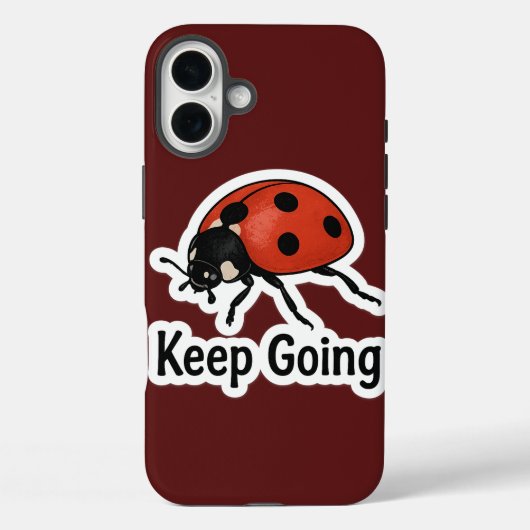 Ladybug Motivation Sticker Case-Mate iPhone Hülle (Rückseite)