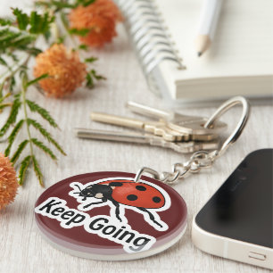 Ladybug Motivation Sticker Schlüsselanhänger