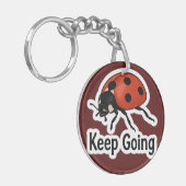 Ladybug Motivation Sticker Schlüsselanhänger (Vorderseite links)