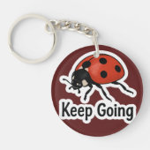 Ladybug Motivation Sticker Schlüsselanhänger (Vorderseite)