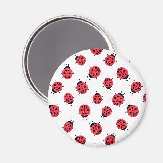 Ladybug Muster Print Magnet (Vorderseite/Rückseite)