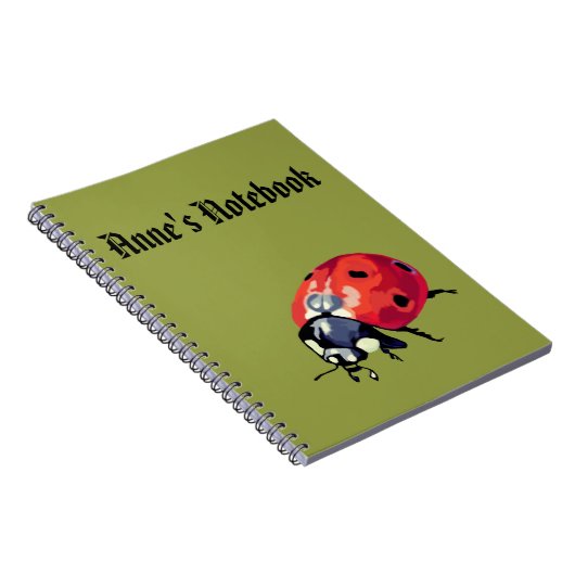 Ladybug Name Notebook Notizblock (Rechte Seite)