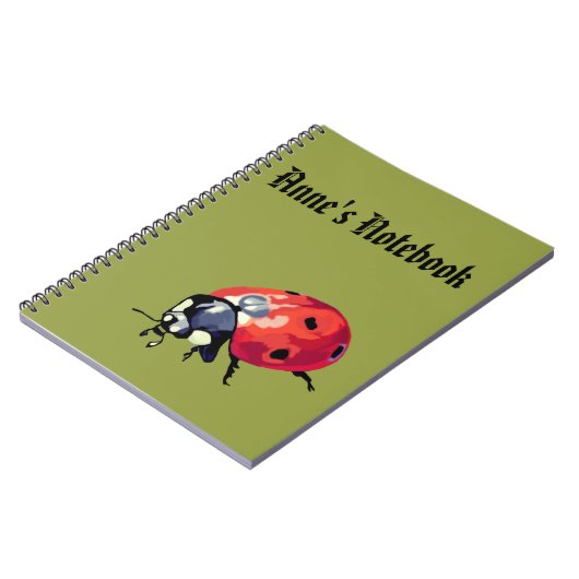 Ladybug Name Notebook Notizblock (Linke Seite)