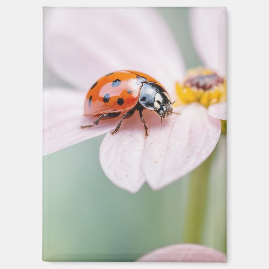 Ladybug Nature Colorful Wildlife Magnet (Vorderseite)