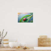 Ladybug Nature Colorful Wildlife Poster (Küche)