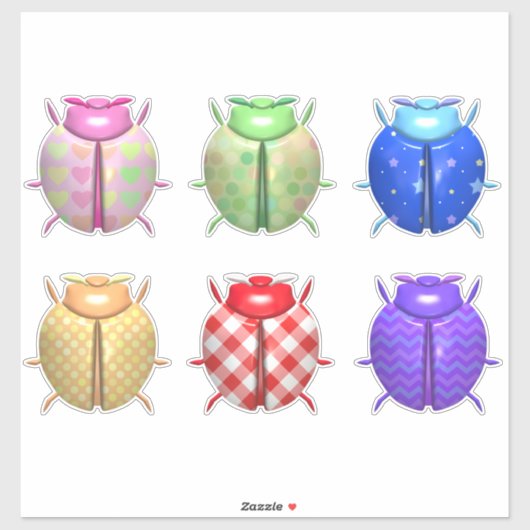 Ladybug niedlich aufkleber (Blatt)