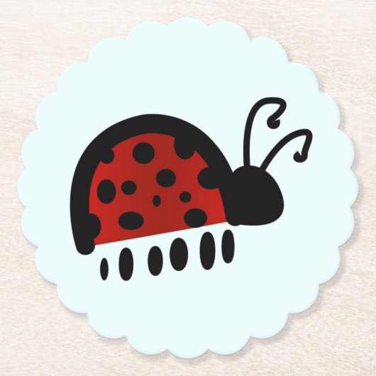 Ladybug niedliche Abbildung Untersetzer (Vorderseite)