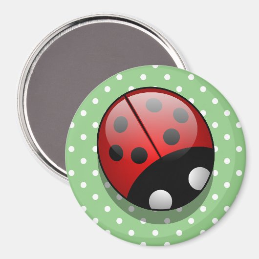 Ladybug, Niedliche Ladybug, Red Ladybug, Ladybird Magnet (Vorderseite/Rückseite)