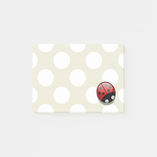 Ladybug, Niedliche Ladybug, Red Ladybug, Ladybird Post-it Klebezettel (Vorderseite)
