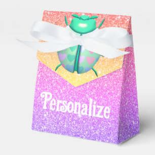 Ladybug niedlicher Glitzer-Gefälle Geschenkschachtel