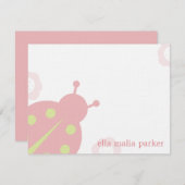 Ladybug Note Card/Flat Dankeschön Karte (Vorne/Hinten)