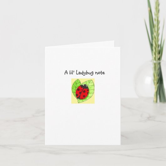 Ladybug note card karte (Vorderseite)