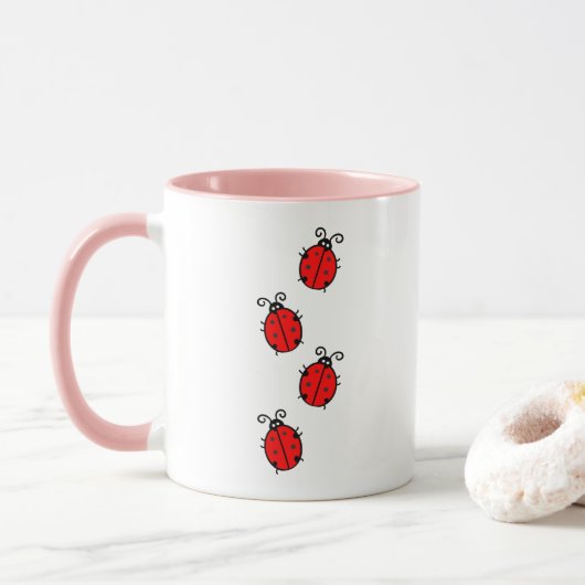 LadyBug Office-Zuhause personalize Destiny Destiny Tasse (Mit Donut)