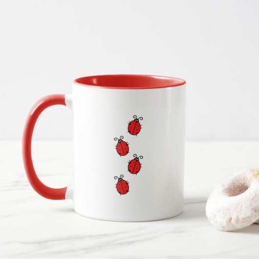 LadyBug Office-Zuhause personalize Destiny Destiny Tasse (Mit Donut)