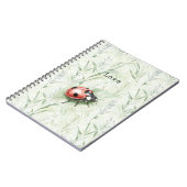 Ladybug on Leaf Love Notizblock (Linke Seite)