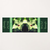 Ladybug on White Dogwood Blume Personalisiert Yogamatte (Vorderseite (Horizontal))