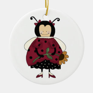 Ladybug-Ornament Keramikornament