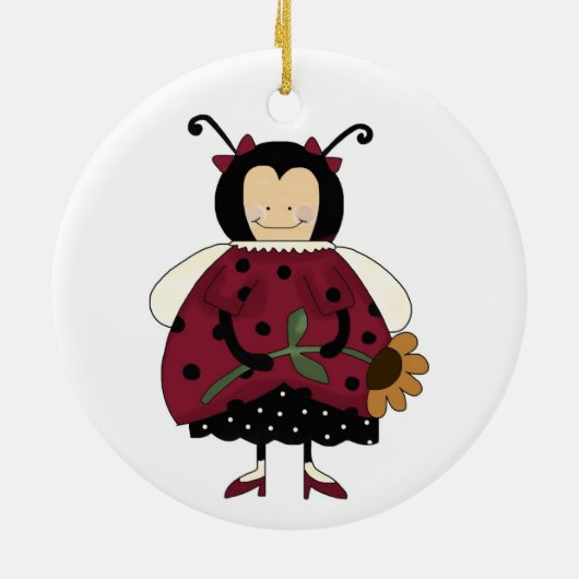 Ladybug-Ornament Keramikornament (Hinten)
