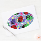 Ladybug Ovaler Aufkleber (Umschlag)