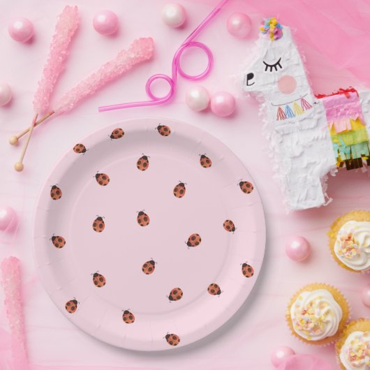 Ladybug Paper Tellers Party Dekoration Pappteller (Party)