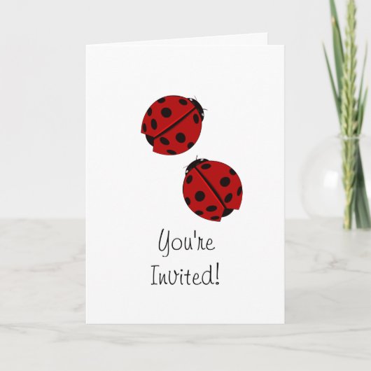 Ladybug-Party Einladung (Vorderseite)