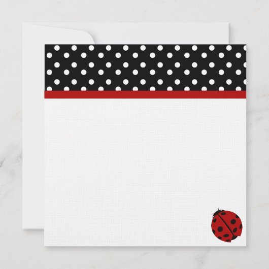 Ladybug-Party Einladungen (Rückseite)