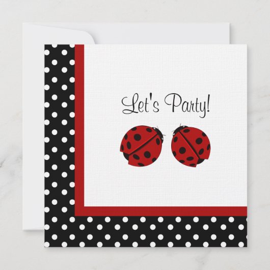 Ladybug-Party Einladungen (Rückseite)