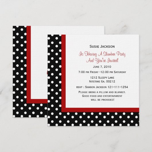 Ladybug-Party Einladungen (Vorne/Hinten)