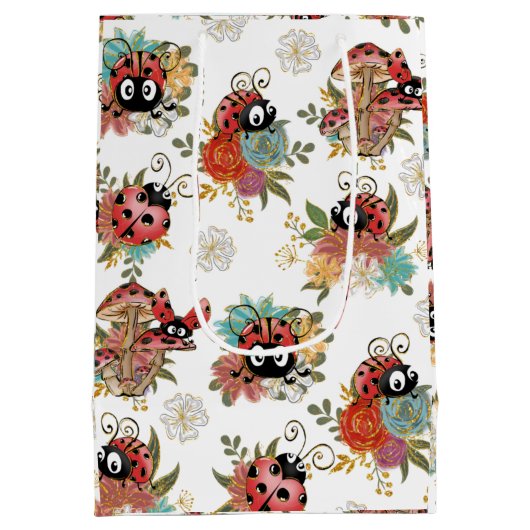 Ladybug-Party-Geschenktasche Mittlere Geschenktüte (Rückseite)