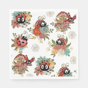 Ladybug Party Luncheon Napkins, Party Décor. Serviette