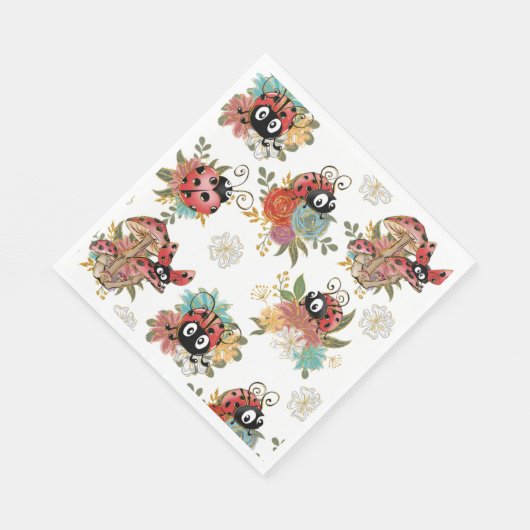 Ladybug Party Luncheon Napkins, Party Décor. Serviette (Ecke)