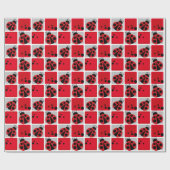 Ladybug Party Wrapping Paper Geschenkpapier (Flach)
