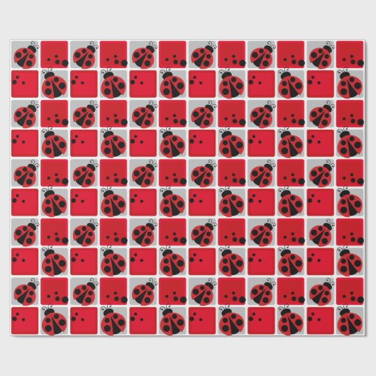 Ladybug Party Wrapping Paper Geschenkpapier (Flach)