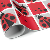 Ladybug Party Wrapping Paper Geschenkpapier (Rolleneckpunkt)