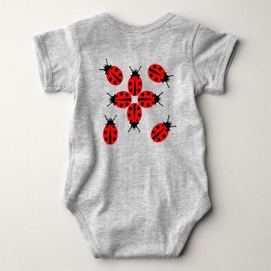 Ladybug Pattern Baby Strampler (Rückseite)