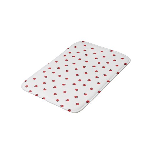 Ladybug Pattern Bath Mat Badematte (Schrägansicht)