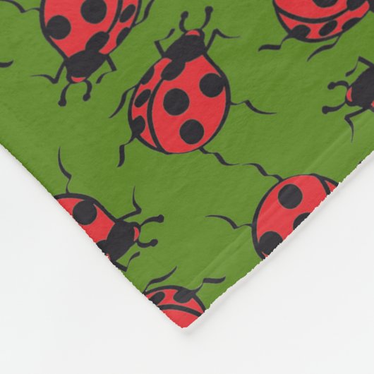 Ladybug Pattern Fleecedecke (Ecke)