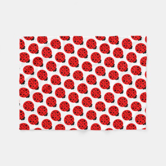 Ladybug Pattern Fleecedecke (Vorderseite (Horizontal))