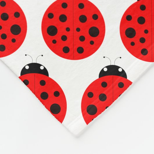 Ladybug Pattern Fleecedecke (Ecke)