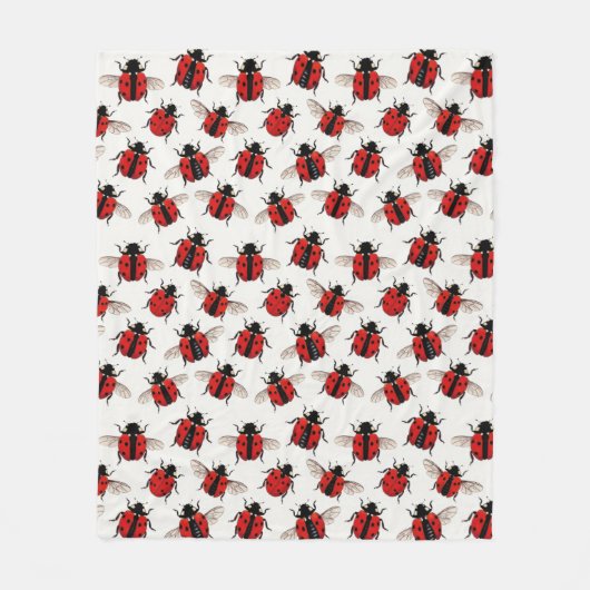 Ladybug Pattern Fleecedecke (Vorderseite)