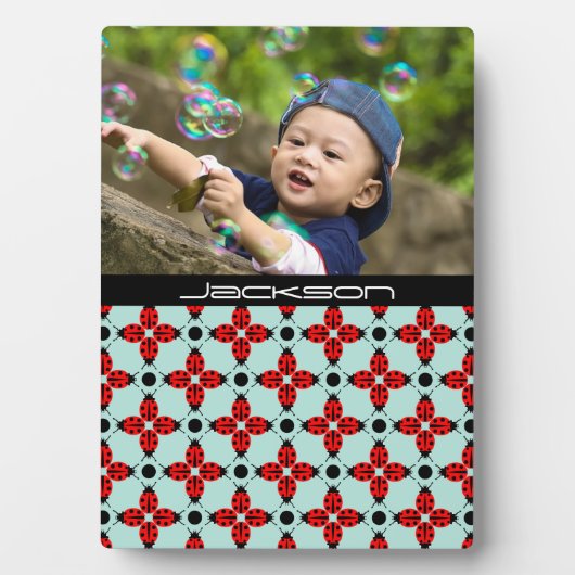 Ladybug Pattern Fotoplatte (Vorderseite)