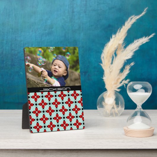 Ladybug Pattern Fotoplatte (Seite)