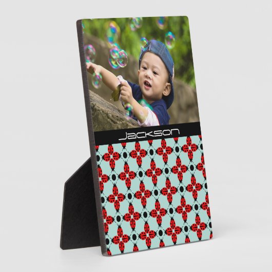 Ladybug Pattern Fotoplatte (Seite)