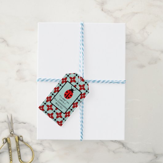 Ladybug Pattern Geschenkanhänger (Mit Garn)