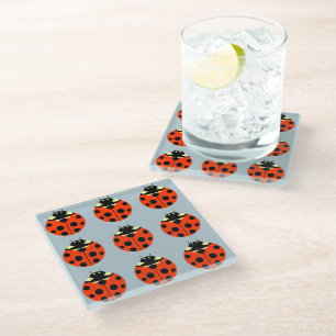 Ladybug Pattern Glasuntersetzer