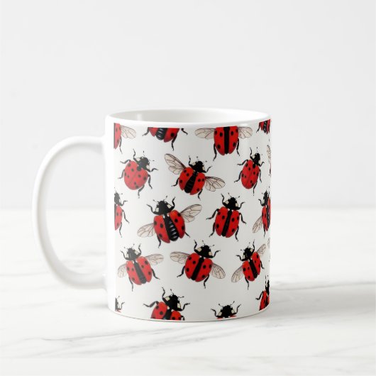 Ladybug Pattern Kaffeetasse (Links)
