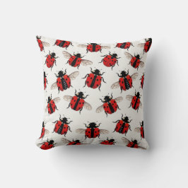 Ladybug Pattern Kissen