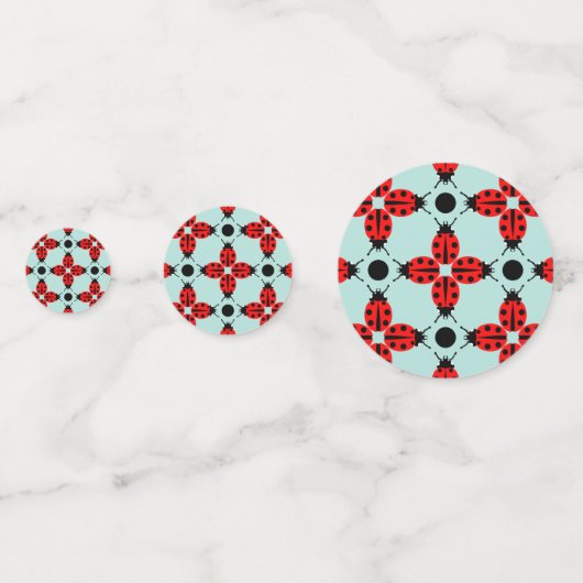 Ladybug Pattern Konfetti (Rückseiten)