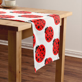 Ladybug Pattern Kurzer Tischläufer