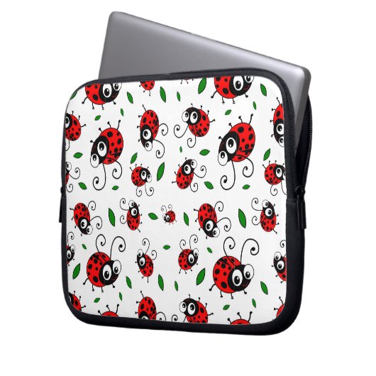 Ladybug Pattern Laptopschutzhülle (Vorderseite Links)